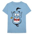 Light Blue - Front - Aladdin Unisex Adult Genie T-Shirt