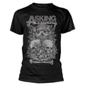 Black - Front - Asking Alexandria Unisex Adult Skull Stack T-Shirt