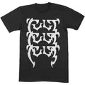 Black-White - Front - The Cult Unisex Adult Repeat Logo Cotton T-Shirt