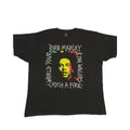 Black - Front - Bob Marley Unisex Adult Rasta Scratch T-Shirt
