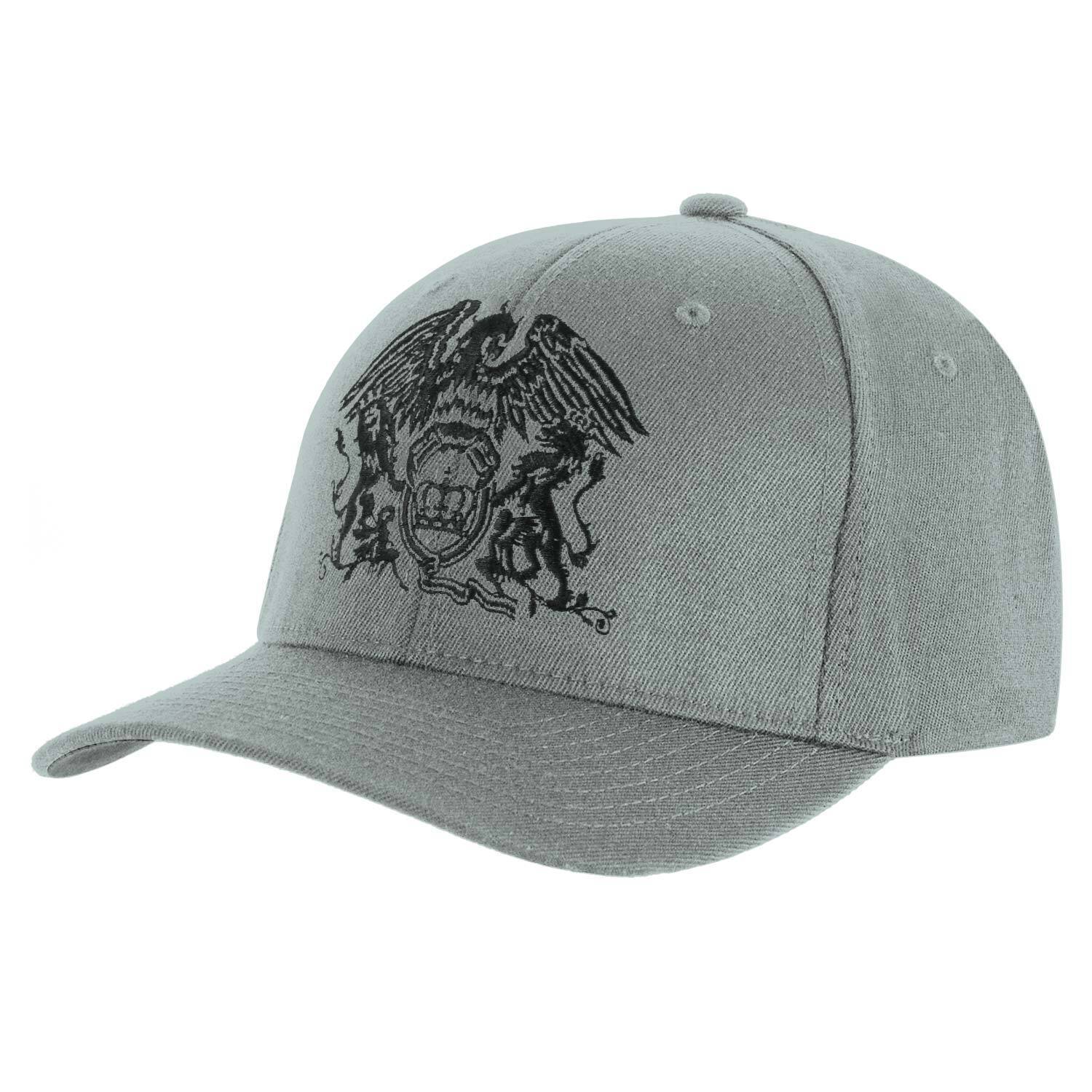 Grey - Front - Queen Unisex Adult Classic Crest Baseball Cap