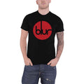 Black - Front - Blur Unisex Adult Circle Logo T-Shirt