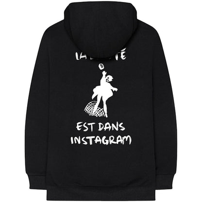 Black - Back - The 1975 Unisex Adult ABIIOR Est Dans Instagram Pullover Hoodie