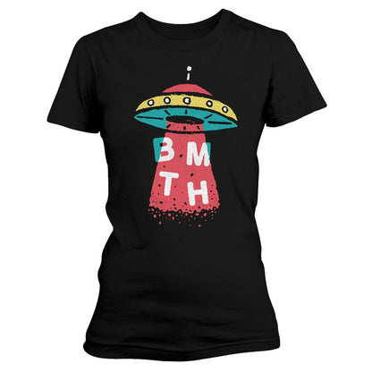 Black - Front - Bring Me The Horizon Womens-Ladies Alien T-Shirt