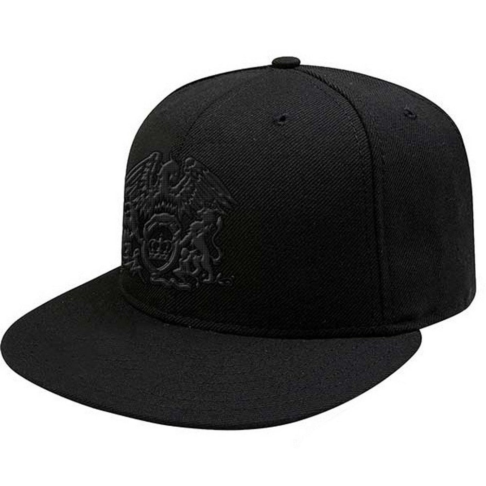 Black - Front - Queen Unisex Adult Crest Snapback Cap