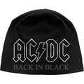 Black-White - Front - AC-DC Unisex Adult Back In Black Beanie