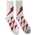 White-Red-Black - Front - David Bowie Unisex Adult Flash Socks