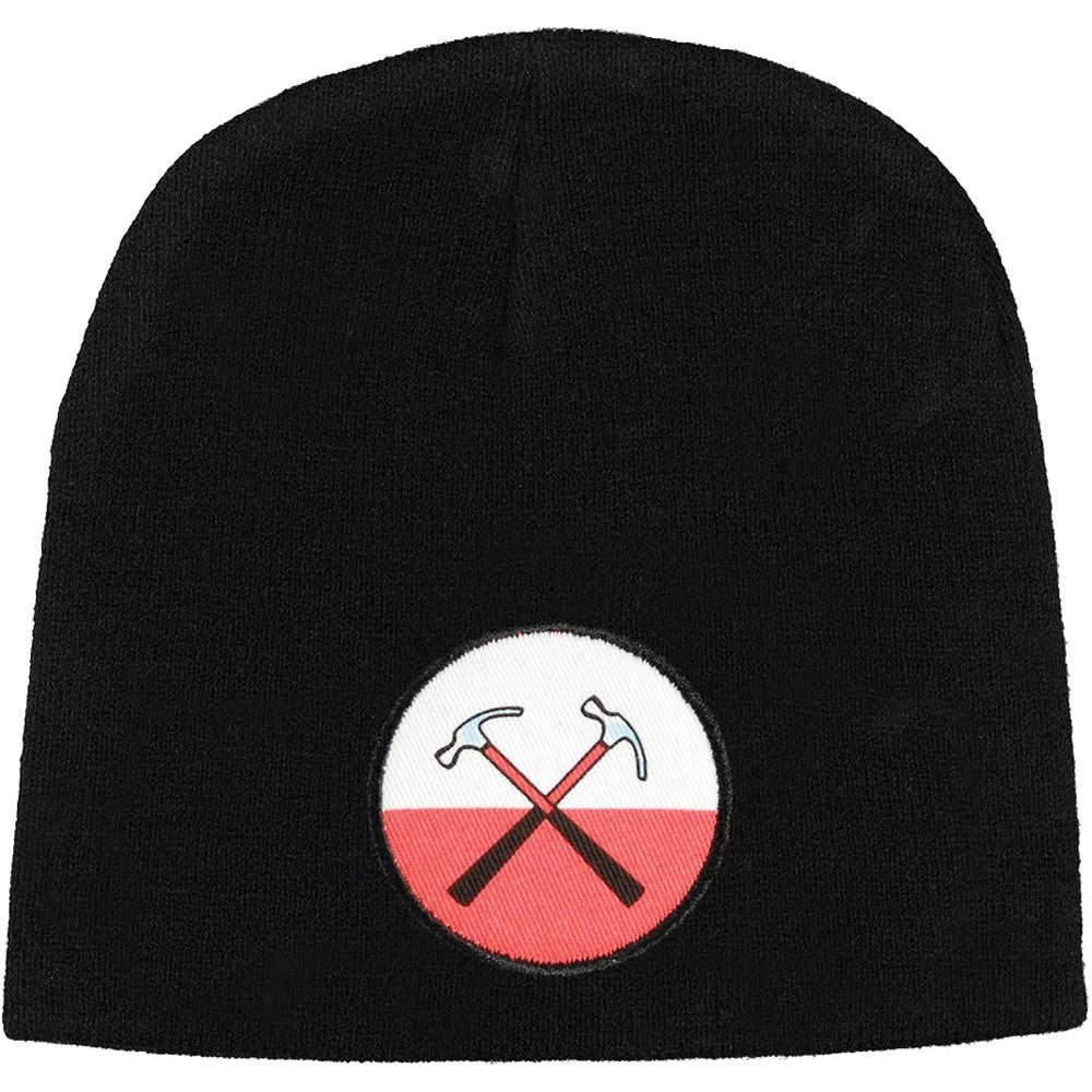 Black - Back - Pink Floyd Unisex Adult The Wall Hammers Logo Beanie
