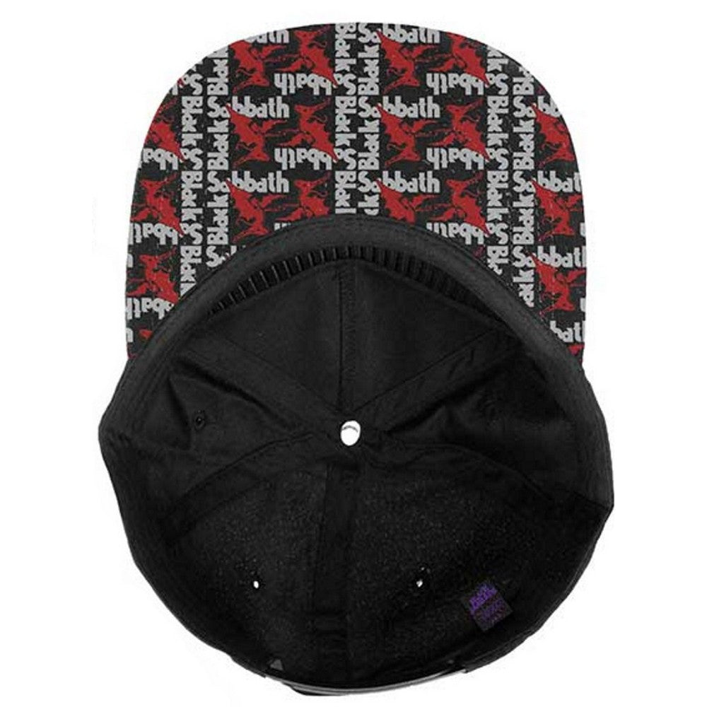 Black - Side - Black Sabbath Unisex Adult Demon Logo Snapback Cap