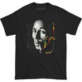 Black - Front - Bob Marley Unisex Adult Rasta Smoke Cotton T-Shirt