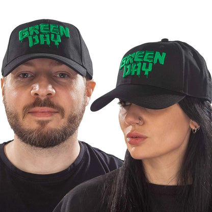 Black-Green - Lifestyle - Green Day Unisex Adult Dripping Logo Baseball Cap