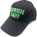 Black-Green - Front - Green Day Unisex Adult Dripping Logo Baseball Cap