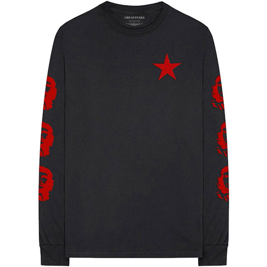 Black - Front - Che Guevara Unisex Adult Revolution Long-Sleeved T-Shirt