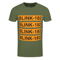 Military Green - Front - Blink 182 Unisex Adult Repeat Logo T-Shirt