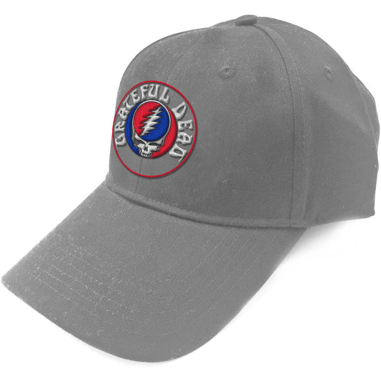 Grey - Front - Grateful Dead Unisex Adult Steal Your Face Logo Baseball Cap