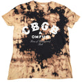 Tan-Black - Front - CBGB Unisex Adult Tie Dye Logo T-Shirt