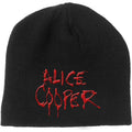 Black - Front - Alice Cooper Unisex Adult Dripping Logo Beanie
