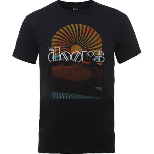 Black - Front - The Doors Unisex Adult Daybreak Cotton T-Shirt