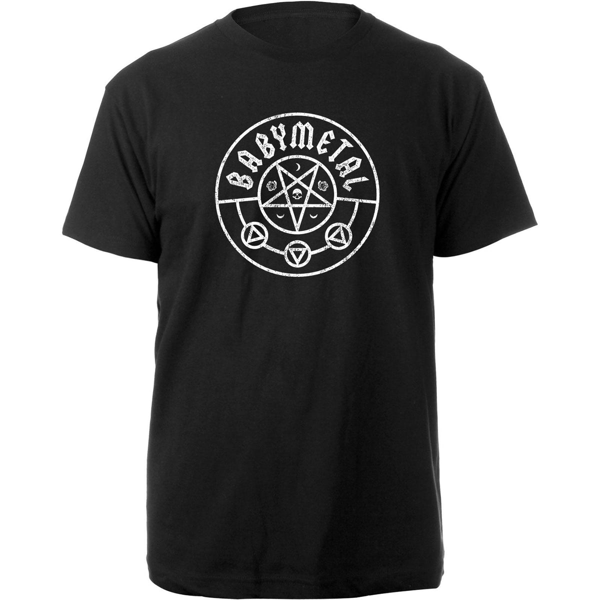 Black - Front - Babymetal Unisex Adult Pentagram Cotton T-Shirt