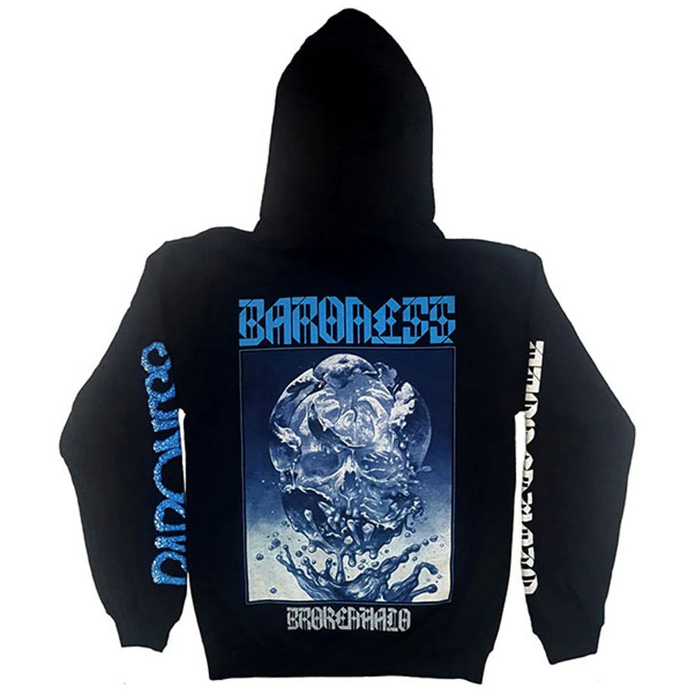 Black - Back - Baroness Unisex Adult Broken Halo Back Print Hoodie
