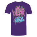 Purple - Front - Blink 182 Unisex Adult Neon Logo T-Shirt