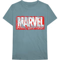 Light Blue - Front - Marvel Comics Unisex Adult Dripping Logo Cotton T-Shirt