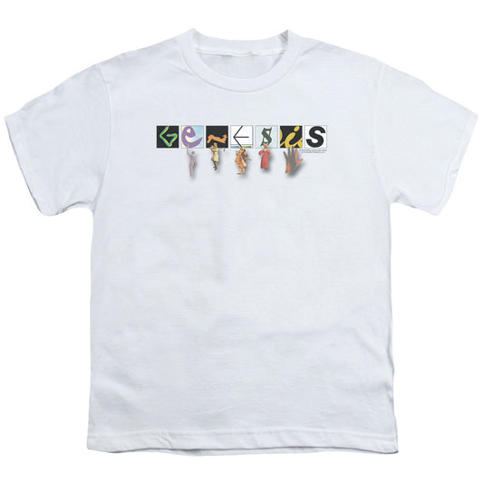 White - Front - Genesis Unisex Adult Characters Cotton Logo T-Shirt
