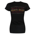 Black - Back - Iron Maiden Womens-Ladies Legacy Of The Beast Live Album Skull Back Print T-Shirt