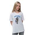 White - Front - Billie Eilish Childrens-Kids Bling Glitter Cotton T-Shirt