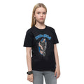 Black - Front - Billie Eilish Childrens-Kids Bling Glitter Cotton T-Shirt