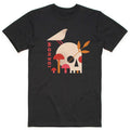Black - Front - iDKHOW Unisex Adult Mushroom Skull Cotton T-Shirt