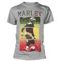 Grey - Front - Bob Marley Unisex Adult Football Cotton T-Shirt
