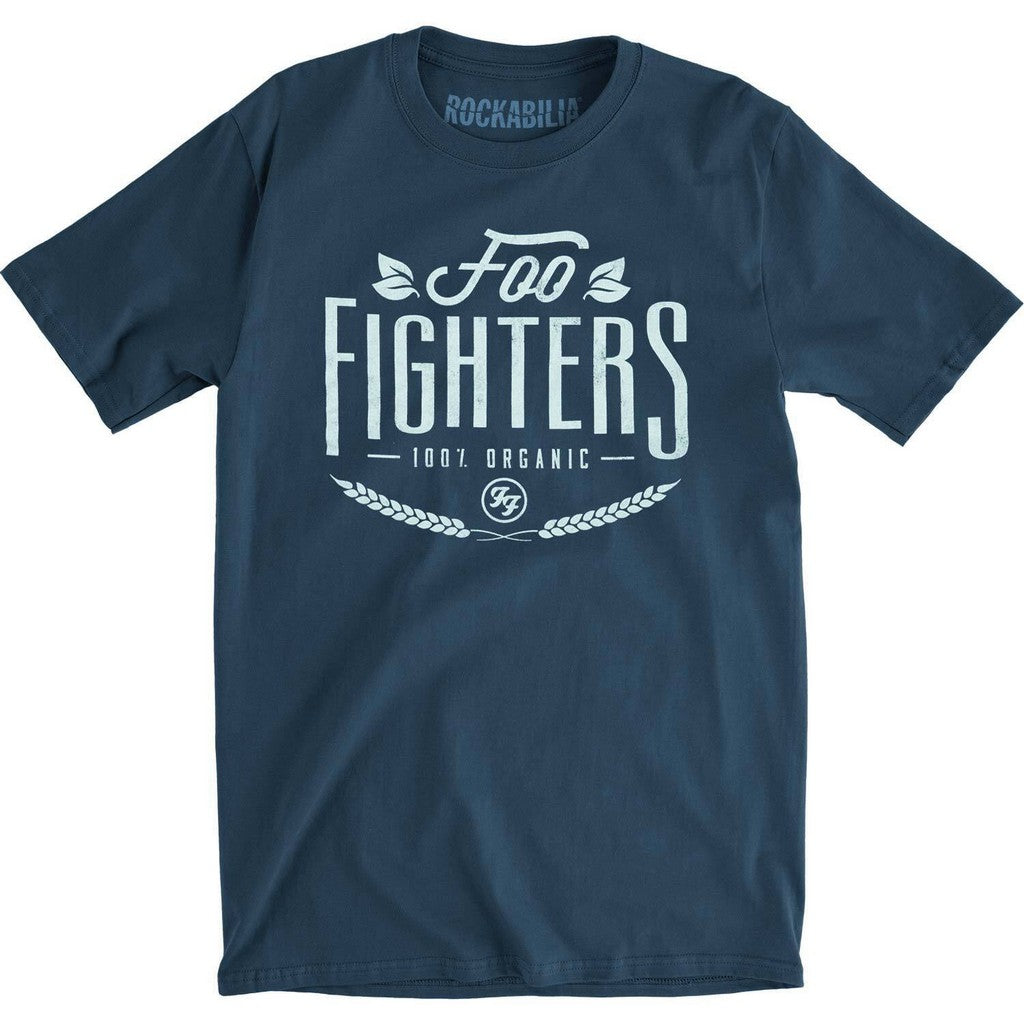 Navy Blue - Front - Foo Fighters Unisex Adult Organic Cotton T-Shirt