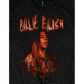 Black - Side - Billie Eilish Unisex Adult Spooky Logo Cotton T-Shirt