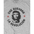 Grey - Side - Che Guevara Unisex Adult Circle Cotton Logo T-Shirt
