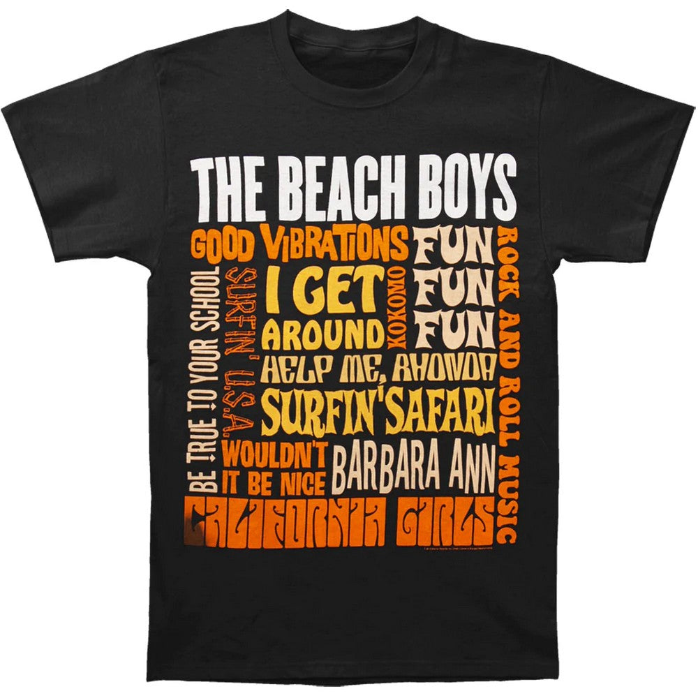 Black - Front - The Beach Boys Unisex Adult Best of SS Cotton T-Shirt