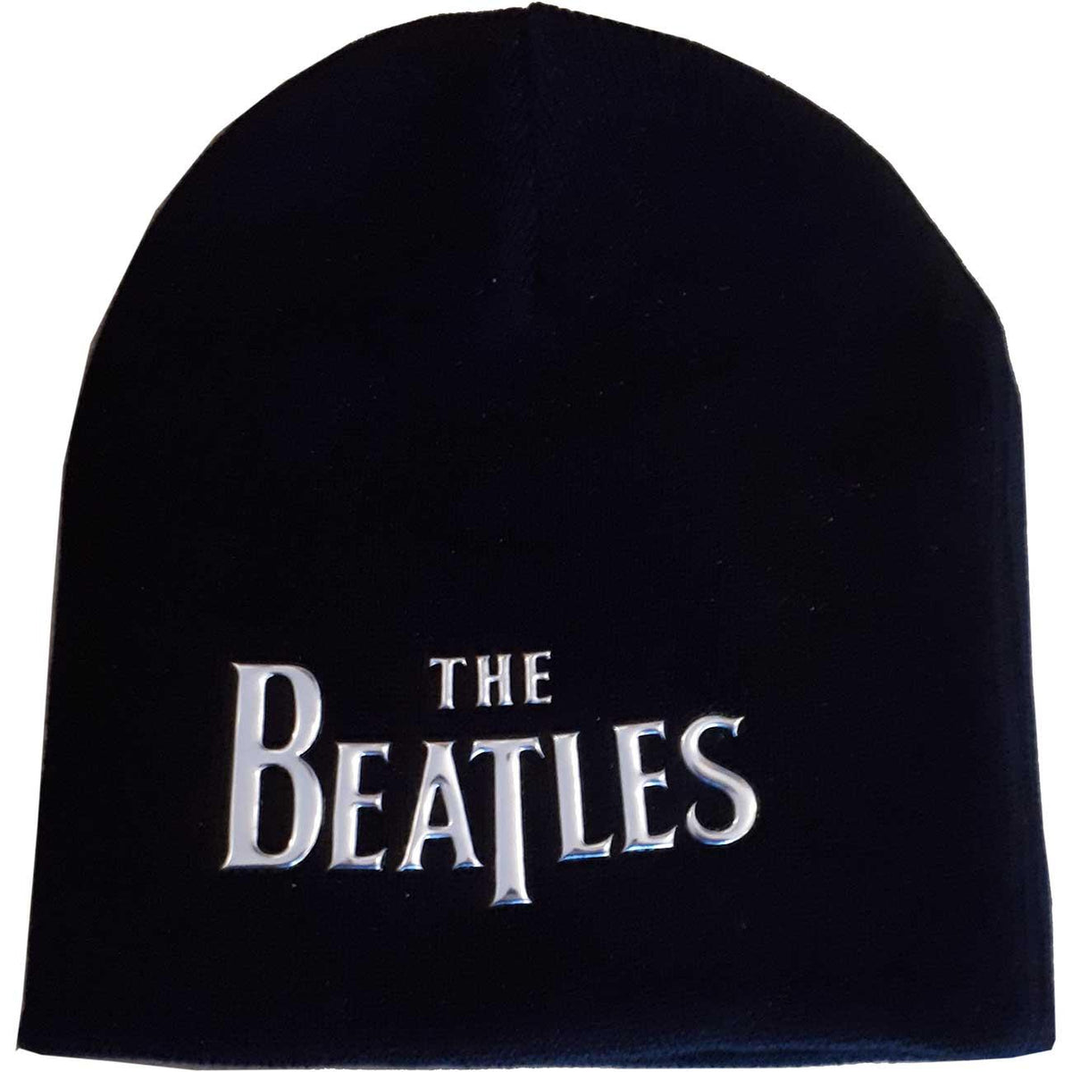 Black-Sonic Silver - Front - The Beatles Unisex Adult Drop T Logo Beanie