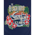 Navy Blue - Side - The Beach Boys Unisex Adult Surfin USA Tropical Cotton T-Shirt