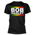 Black - Front - Bob Marley Unisex Adult Rasta Band Block Cotton T-Shirt