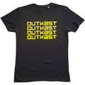 Black - Front - Outkast Unisex Adult Repeat Logo Cotton T-Shirt