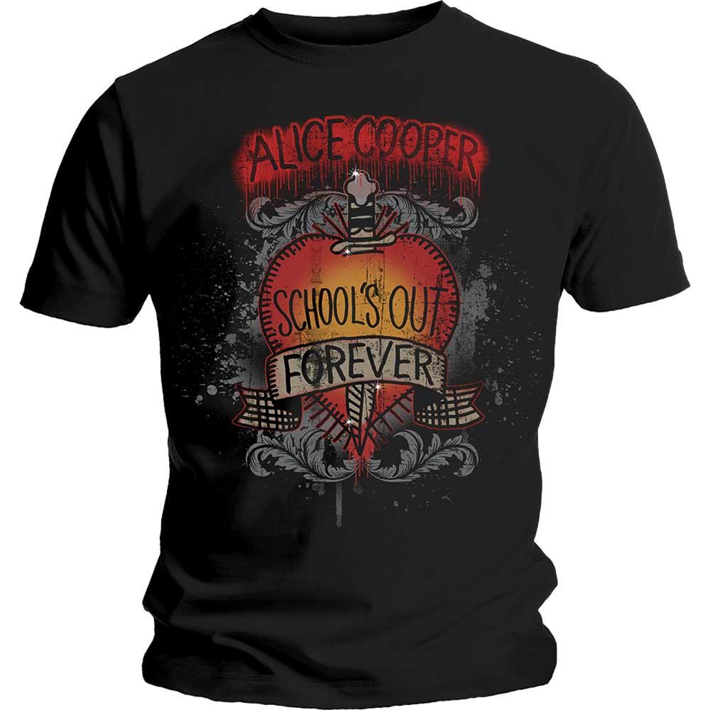Black - Front - Alice Cooper Unisex Adult Schools Out Dagger Cotton T-Shirt