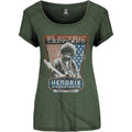 Green - Front - Jimi Hendrix Womens-Ladies Electric Ladyland Cotton T-Shirt