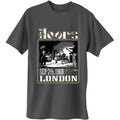 Charcoal Grey - Front - The Doors Unisex Adult Roundhouse London Cotton T-Shirt