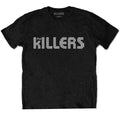 Black - Front - The Killers Unisex Adult Dotted Cotton Logo T-Shirt