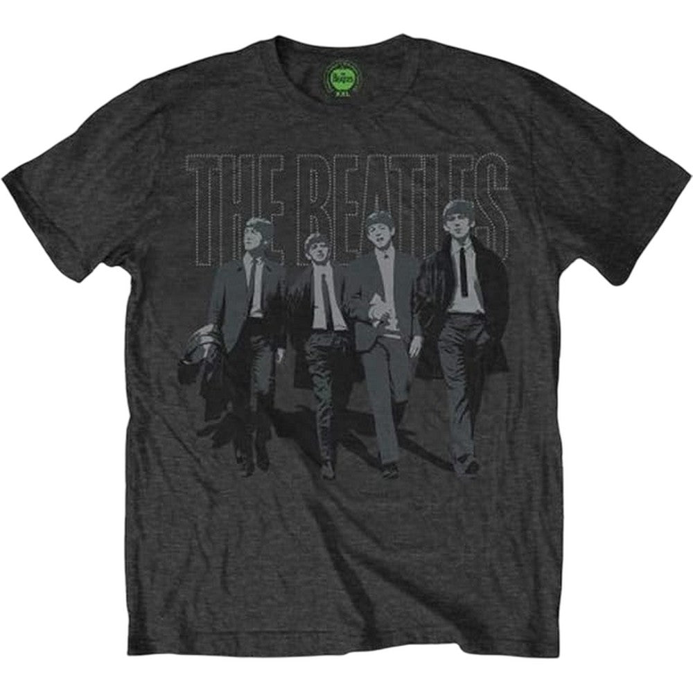 Grey - Front - The Beatles Womens-Ladies Walking In London T-Shirt