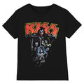 Black - Front - Kiss Unisex Adult Neon Cotton T-Shirt