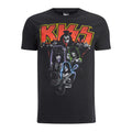 Black - Front - Kiss Unisex Adult Neon Cotton T-Shirt