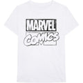 White - Front - Marvel Comics Unisex Adult Logo Cotton T-Shirt