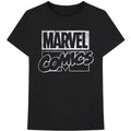 Black - Front - Marvel Comics Unisex Adult Logo Cotton T-Shirt