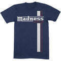 Navy Blue - Front - Madness Unisex Adult Stripe Cotton T-Shirt